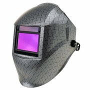 Powerweld Auto-Darkening Welding Helmet with Variable Shade TrueColor Lens, Shades 4-13, Steel Plate PWH9000G8